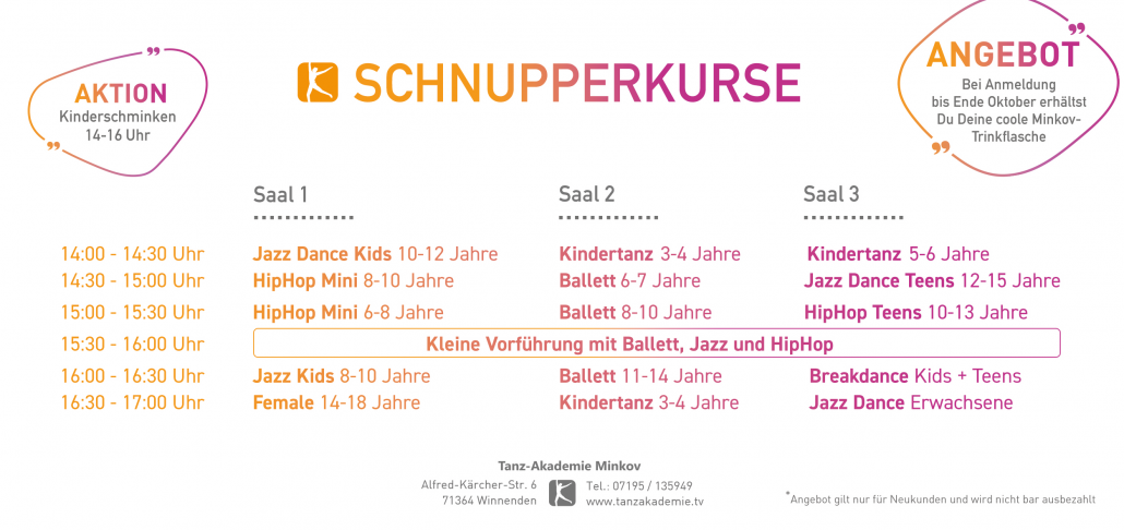 Tag der offenen Tür Programm